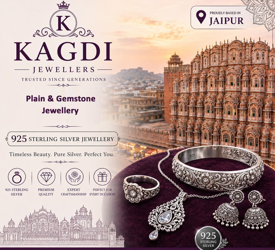 Hallmarked 925 sterling silver ring — Kagdi Jewellers artisan craftsmanship, Jaipur